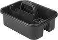 Akro-Mils 09185 Plastic Tote Tool &amp Supply Cleaning Caddy with Handle 18-3/8-Inch x 13-7/8-Inch x 9-Inch Black