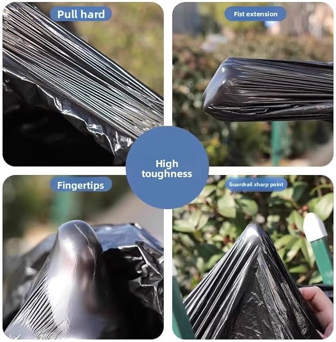 45-50 gallon heavy duty trash bags 39.37x47.24 inches black extra strong construction &amp yard bags for commercial industrial garden waste leakproof &amp puncture resistant(30 pieces）
