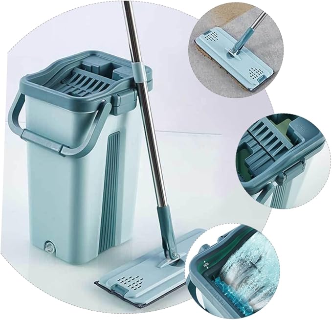 PRETYZOOM 1 Set Cleaning Mop with Easy Mobility Handle Non Hand Washing Dust Mop for Efficient Floor Cleaning with High Performance