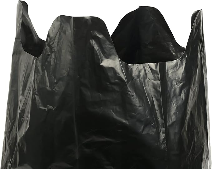 Commander 39 Gallon 1.2 MIL Black Garbage Bags with Flaps - 33 x 41 - Pack of 40 - For Home Kitchen Lawn &amp Commercial