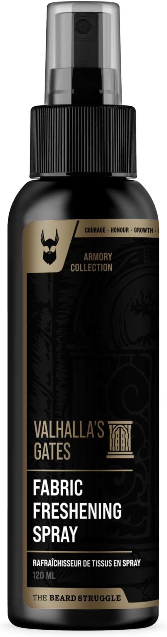 Fabric Freshener Spray by The Beard Struggle - Linen Spray Freshener for Cloths Bed &amp Room Air Freshener - Odor Eliminator with Luxury Fragrance - Valhalla's Gates Gold Collection (120ml)