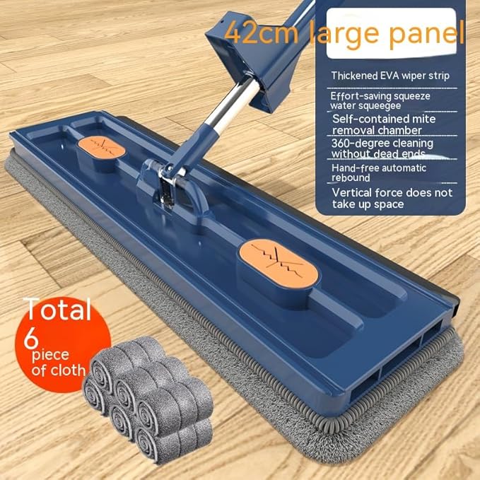 Microfiber Flat Mop for Floor Cleaning Reusable Wet &amp Dry Floor Mop with Adjustable Handle Dust Mop for Hardwood Tile &amp Vinyl Floors (2)