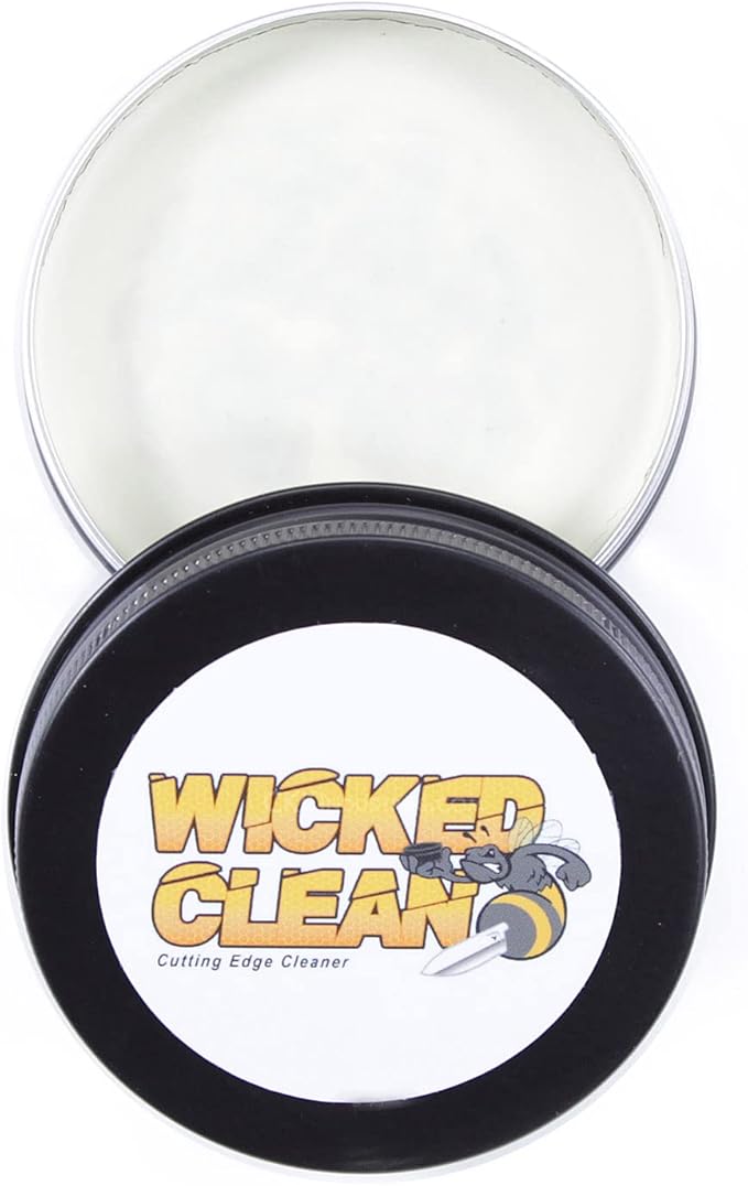 WICKED CLEAN - (2.0 oz.) - Cutting Edge Knife Cleaner - For Stainless Steel Carbon Steel and Damascus Steel - 100% Organic &amp Food Safe - (USA Made) – Cleans &amp Protects