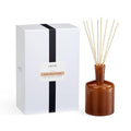 LAFCO New York Signature Reed Diffuser Amber Black Vanilla - 15 oz - Up to 9 Months Fragrance Life - Reusable Hand Blown Glass Vessel - Natural Wood Reeds - Made in The USA