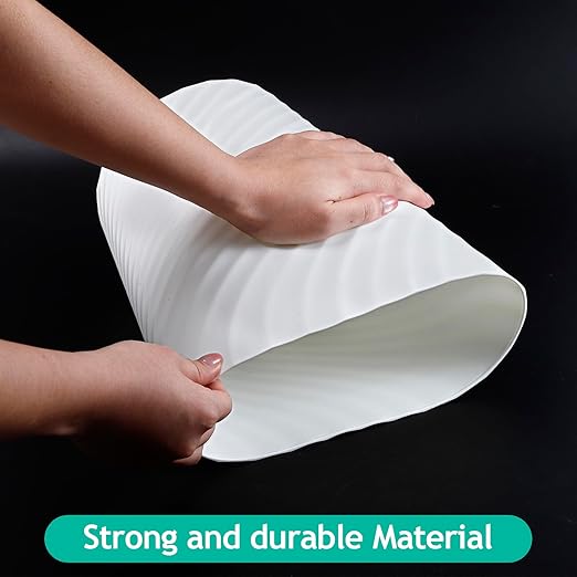 3 Pack Bathroom Trash Can 1.8 Gallons Round Waste Basket Small Trash Bin for Bedroom Plastic Garbage Can with 3 Bags for Office Bathroom Living Room Dorms Kitchen White