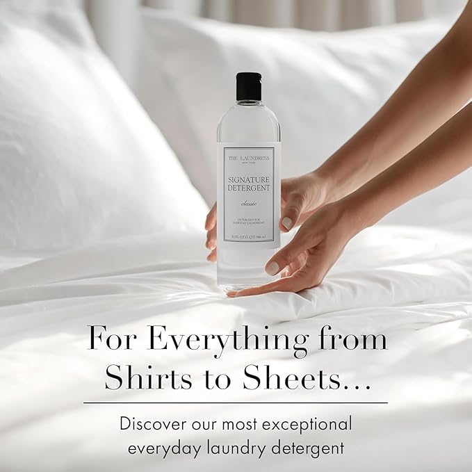 The Laundress Luxury Laundry Detergent 31 Loads Scented Signature Classic Fragrance Concentrated Triple Enzyme Deep Cleaning and Targeted Stain Remover 96% USDA Biobased Product (Pack of 2)