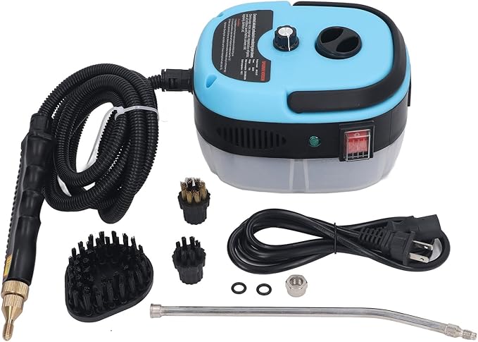 Handheld Steam Cleaner 2500W 3 Bar Pressure 105°C Portable Multi Cleaner with Detergent Container for Kitchen Car Bathroom and Corners