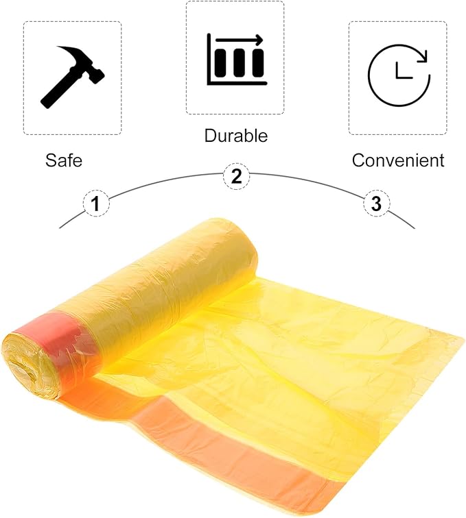 10 Packs Disposable Drawstring Trash Bags Sturdy Leakproof Plastic Rubbish Containers for Bathroom Bedroom Office Waste Organizer