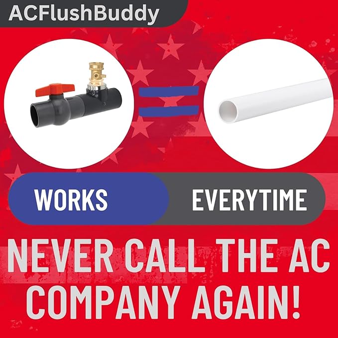 AC Drain Line Cleaner Tool Unclogger - Condensate A/C Cleaner Flush HVAC Maintenance Cleaner Ac Drain Line Cleaner No Refills Tablets or Vacuum. AC Flow Line Tool. 2 Pack
