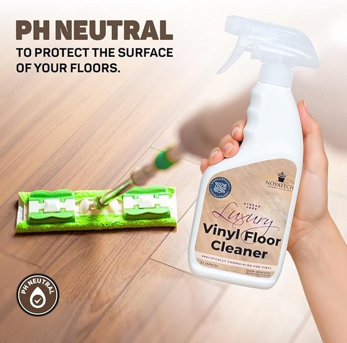 LVP Floor Cleaner. Streak-Free Luxury Vinyl Floor Cleaner. For Hardwood Laminate and Natural Wood Flooring. Pet Safe Non-Toxic Eco-Friendly.