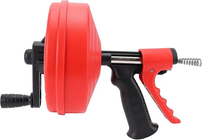 aqxreight Plumbing Snake 2 Modes Efficient 65 Manganese Steel Spring Drain Clog Remover for Kitchen Toilet 5m Spring Blockages Its of Manganese to Unblocking The Drain Clear (5m)