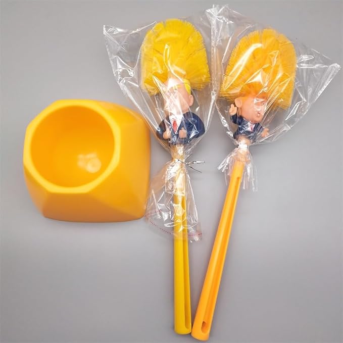 2PCS SetFunny Toilet Brush SetsCompact Size Toilet Bowl Brushes and Holder Toilet Brushes for Bathroom Tools