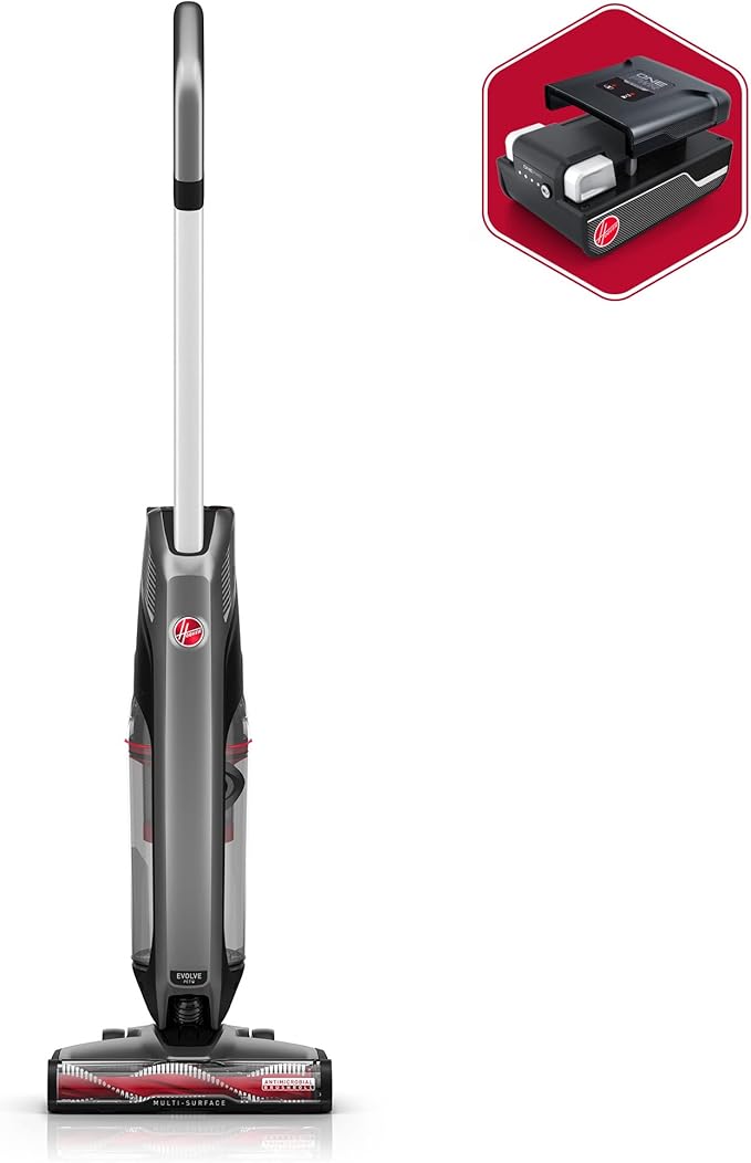 Hoover ONEPWR Evolve Pet Cordless Vacuum Cleaner Black Lightweight Stick Vac Small Upright Vacuum Cleaner Ideal for Pet Hair Large Dirt Cup Capacity Cordless Convenience