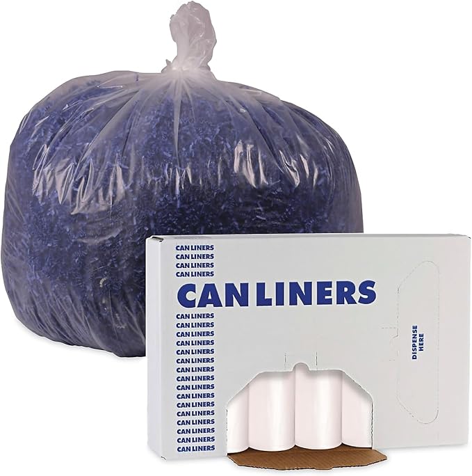 22 Micron Equivalent High-Density Can Liner in Clear