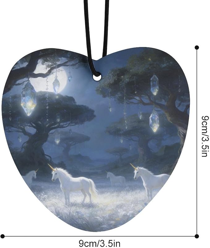 5PCS Car Air Freshener Hanging Personalized Double Sided Unicorn Habitat Car Fresheners Long Lasting New Cars Scents Cute Automotive Freshies for Closets Drawers (tea)