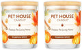 One Fur All Pet House Fall Candles Long Lasting Clean Burning Soy Wax Scented Candles for Pet Odor Pumpkin Spice 2 Pack