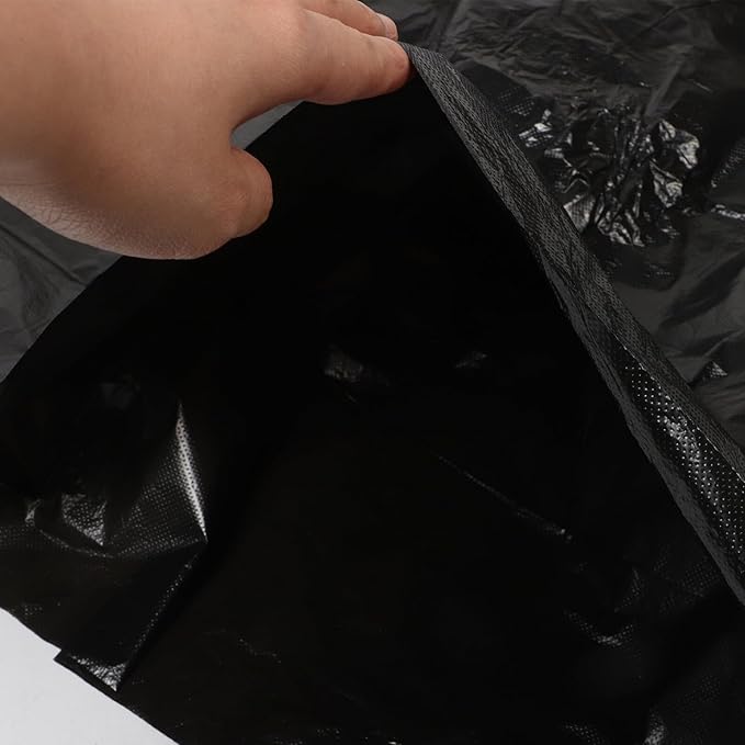 SUPVOX 25pcs Black Trash Bags 80×100cm Thick 2.5 Mil Plastic Garbage Can Liners for Kitchen Bathroom Office Home Waste Disposal