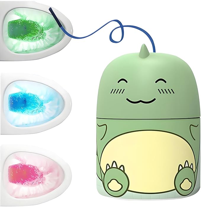 Toilet Cleaner &amp Toilet Deodorizer Wonder 2025 New Toilets Bowl Cleaner Bottle Cute Dinosaur-Shaped Bathroom Toilets Tank Cleaner with Ocean Jasmine And Peach Scent (3 Jasmine)