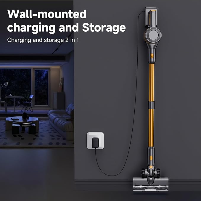 KIKETECH Cordless Vacuum Cleaner Stick Vacuum Cleaners for Home 45kpa Hard Floor Vacuum CleanerLightweight Vacuum for Pet Hair/Carpet/FloorN509