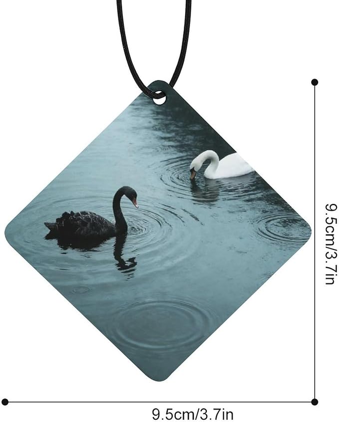 5PCS Car Air Freshener Hanging Personalized Double Sided Swans in Rain Car Fresheners Long Lasting New Cars Scents Cute Automotive Freshies for Closets Drawers (tea)