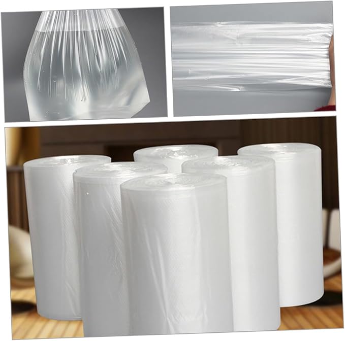 NUOBESTY 6 Rolls Thickened Plastic Trash Bags 45x50cm Sturdy Kitchen and Bathroom Garbage Bags for Home Small Trash Can Liners Multipurpose