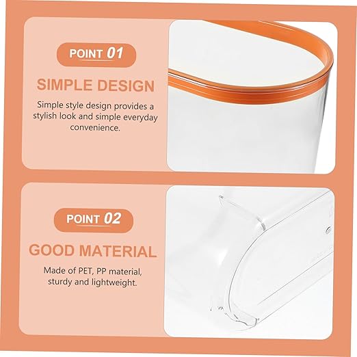 Transparent Plastic Wastebasket No Lid Compact Rubbish Bin for Kitchen Bedroom Bathroom Storage Container for Household Waste and Recycling and Space-Saving Design Red