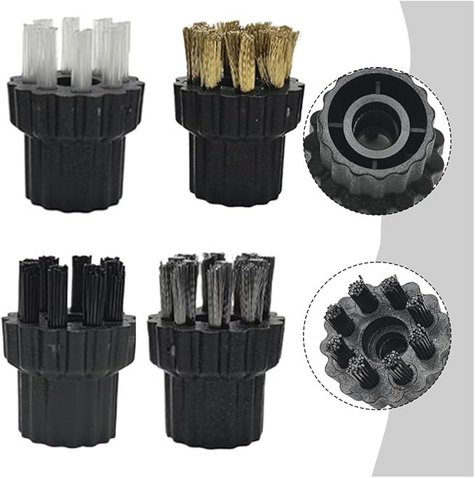 Carpet Cleaning Machine Accessories M8 for Steam Mop Brush Head for Steam Mop Brass Brush Head Steel Brush Head Household Supplies Cleaning Vacuum Parts Accessory(M8 Stainless Steel)