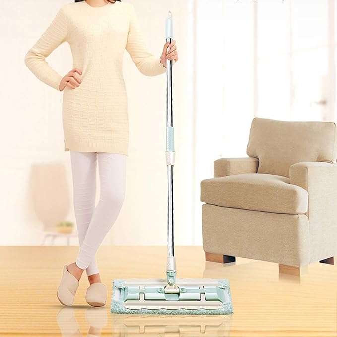 Mop - Mop Flat Floor Reusable PadsDegree Spin Dry and Wet Cleaning Mop for Hardwood Floor Laminate