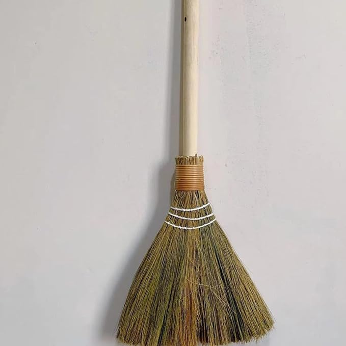 Hand-Woven Soft Broom Set 2pcs Small Desktop Broom Large Detachable Handle Home Floor Cleaning Dust Removal