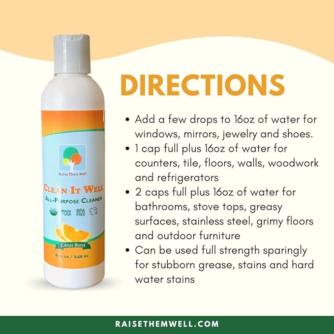 Clean It Well - 8 oz. All-Purpose Cleaner Concentrate