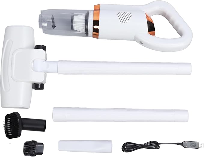 Cordless Stick Vacuum Cleaner 600ml Dust Cup Cordless Stick Vacuum for Sofa (White)