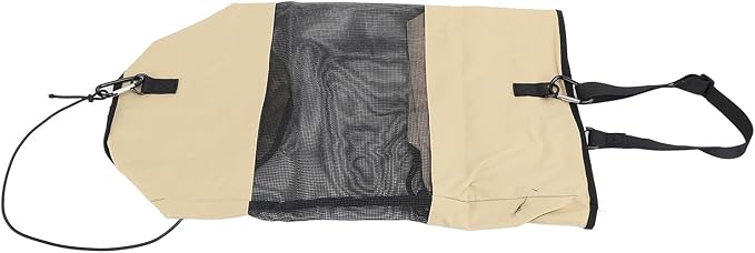 Boat Trash Bag Nylon Mesh Reusable Garbage Container with Lanyard Marine Waste Bag for Fishing Camping Outdoor Seaside Use Durable Oxford Cloth and Mesh Design