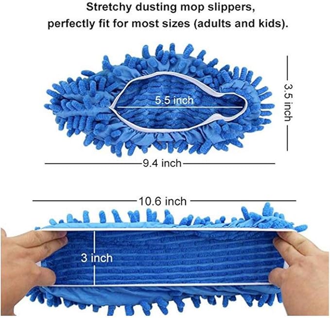 5 Pairs Washable Dust Mop Slippers Microfiber Cleaning Mop Slippers Shoes Dust Floor Cleaner Multi-Function Floor Cleaning Shoes Cover (GreenBlueOrangePurplePink）