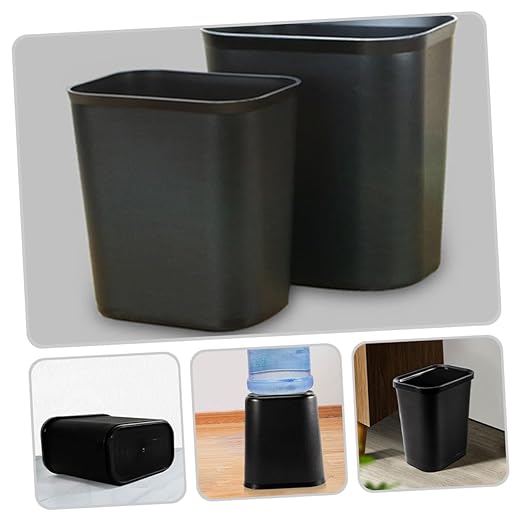 Thickened Plastic Simple Trash Can for Home and Bedroom Opening Garbage Container Bin for Living and Bathroom Wastebasket for Office Desk Sundries and Daily Use
