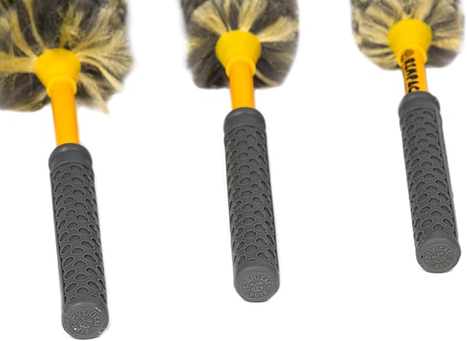 Chemical Guys Rimpaca Ultimate Wheel Brush Set - 3-Piece Wheel Cleaner Brush Kit with Soft Bristle Brushes for Cars Trucks SUVs Motorcycles and RVs - Safe for Rims Grilles and Tight Areas