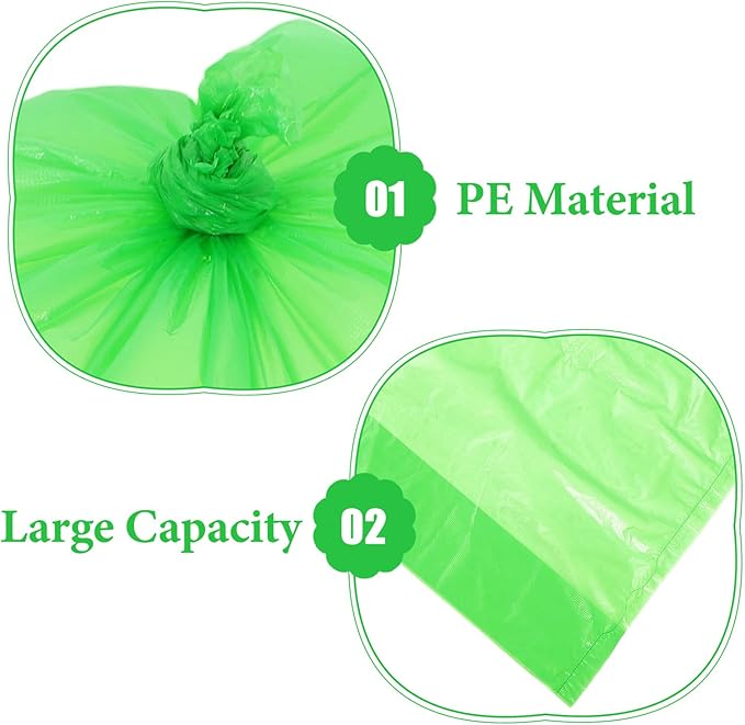 GANAZONO 50pcs Heavy-duty Tear-resistant Large Trash Bags 80x100cm Green Wastebasket Bags for Commercial Hotel Restaurant and School Use