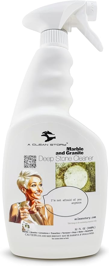 Marble and Granite Deep Stone Cleaner - 32oz Ready-To-Use Formula - Large Spray Bottle