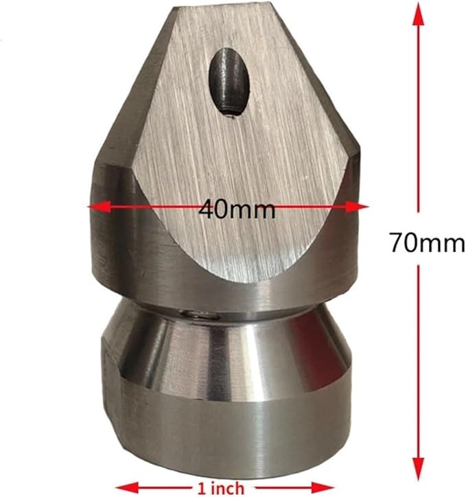 High-pressure Nozzle Small Puncture Stainless Steel Dredging Washing Machine Accessories Mine Dredging Sewer Water Mouse Nozzle (Color : 1in female thread) WANGZC001