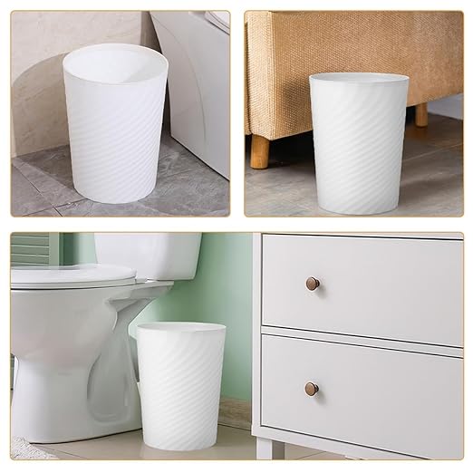 Large Capacity Office Trash Can Plastic Wastebasket for Desk Open Top Garbage Bin for Kitchen Bathroom Bedroom Easy to Clean and Convenient Waste Container