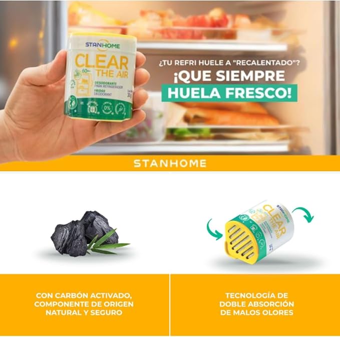 STANHOME Clearthe Air Stanhome Refrigerator Deodorizer 4 Pcs Economical and Efficient Refrigerator Deodorizer