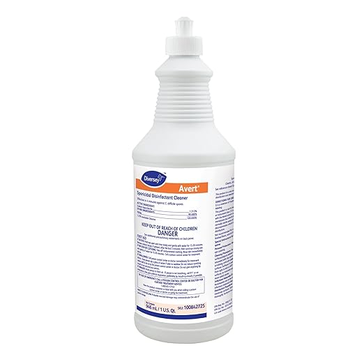 Diversey 100842725 Avert Sporicidal Disinfectant Cleaner Hospital Grade Kills C. Difficile Spores Ready-to-Use Liquid Spray 32-Ounce (Pack of 12)