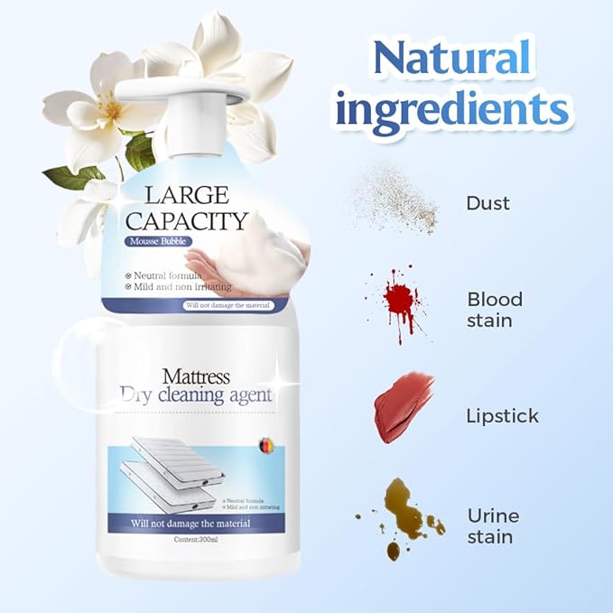 Mattress Cleaner and Stain Remover Spray Powerful Mattress Stain Remover for Bed Couch Carpet &amp Upholstery Gentle Yellow Stain Cleaner &amp Spot Treatment for Fabric 3pcs