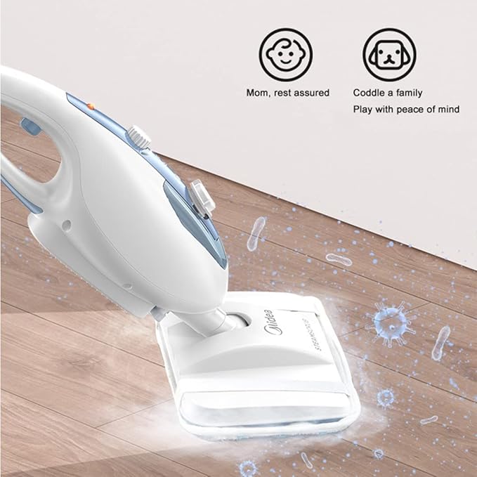 Steam Mop Cleaner with Detachable Handheld Steamer for Hardwood/Laminate Floor Tiles and Grout 100C High-Temperature Steam 350ml Large Water Tank 10m Operating Diameter