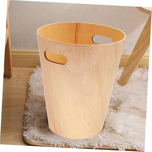 Tiny Wooden Trash Can Japanese Design Desk Wastebasket Stylish and Practical for Home Office