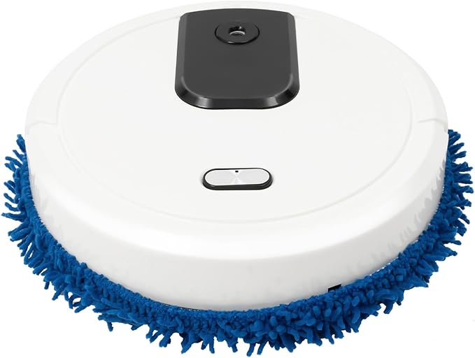 Automatic Mopping Machine Wet &amp Dry Dual-Purpose Floor Cleaner with 360° Spinning Pads &amp Spray Function 60 Min Runtime 645 Sq Ft Coverage for Pet Hair Stains - USB Rechargeable