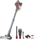 KIKETECH Cordless Vacuum Cleaner Stick Vacuum Cleaners for Home Handheld Vacuum Cleaners for Home for Pet Hair/Carpet/Floor (Grayish red)