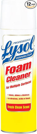 Professional Lysol Foam Cleaner Multi Surface Spray 24 Fl Oz (Pack of 12)