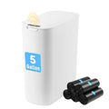 Automatic Motion Sensor Bathroom Trash Can with Lid 5 Gallon Touchless Trash Bin Smart Electric Narrow Waterproof Garbage Bin for Toilet Office Rv Bedroom Living Room