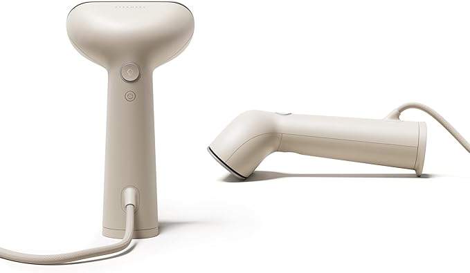 Steamery Handheld Clothes Steamer Cirrus 3 1200W US Plug Heated Ironing Plate Fast Heat Up Garment Wrinkle Remover Beige