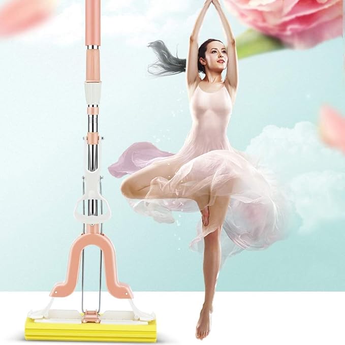 Wet Mop Microfiber Mop Heavy Duty Floor Mop Aluminum Mop Adjustable Stainless Steel Handle Wet and Dry Clothes Floor Cleaning System